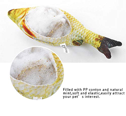 HAPY SHOP Catnip Toys 5 Pack - Simulation Fish Shape Realistic Fluffy Catnip Doll Interactive Pets Pillow Chew Bite Supplies for Cat Kitten Kitty - BeesActive Australia