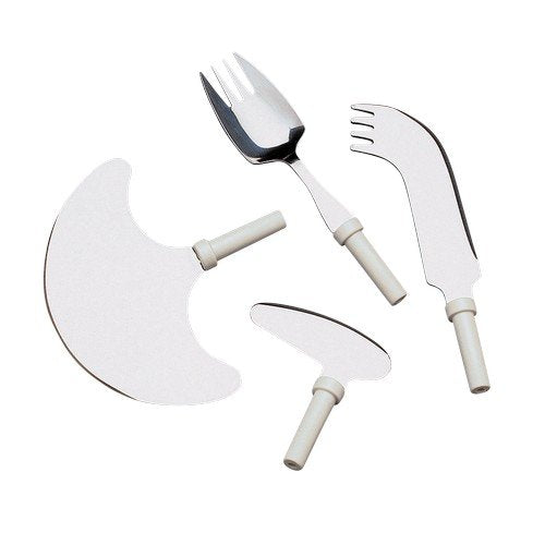 Homecraft Kings Specialised Cutlery Utensils, Nelson Knife (Eligible for VAT Relief in the UK) Fork and Knife Combination, One Handed Dining Aid for Elderly, Disabled, After Stroke, & Amputee Splayed fork, small rocker, large rocker Single - BeesActive Australia