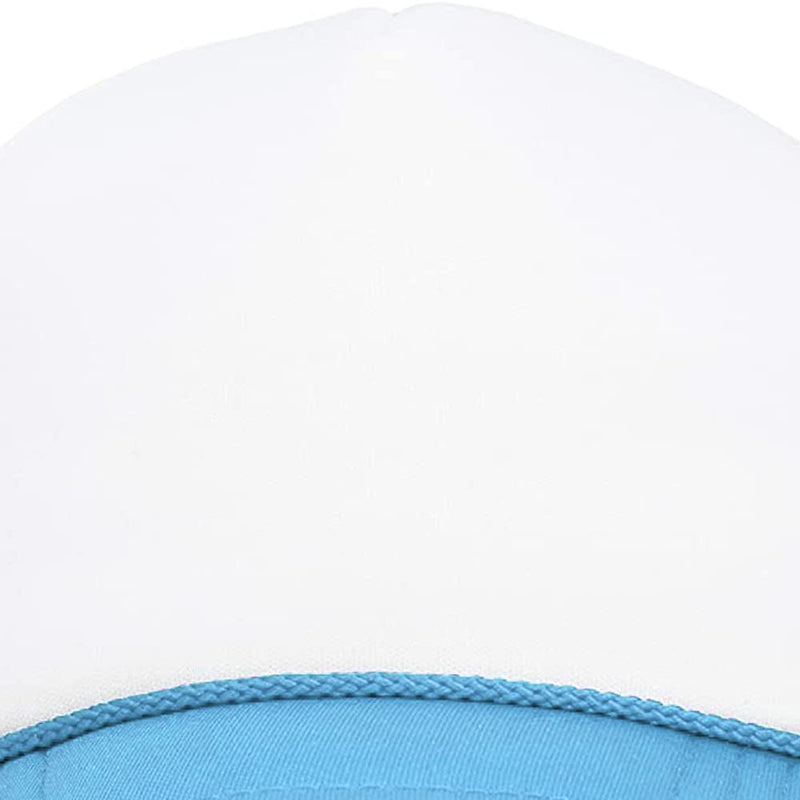 MR.R Sublimation Blanks Polyester Mesh Cap Mesh Hat Two Tone Trucker Summer Mesh Cap with Adjustable Snapback,2pcs per Pack Light Blue - BeesActive Australia