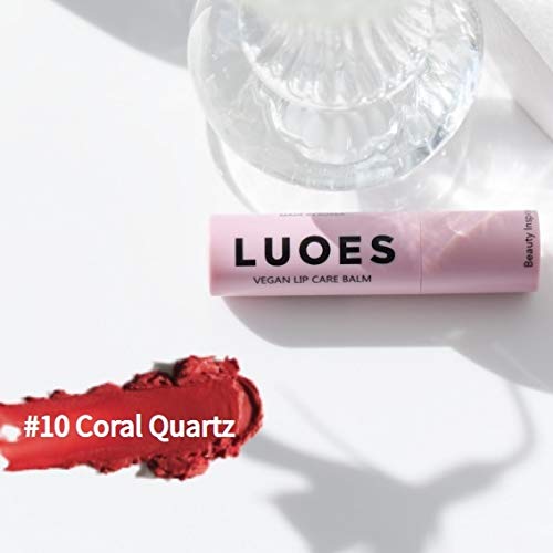 LUOES Vegan Lip Care Balm (Coral Quartz) Coral Quartz - BeesActive Australia