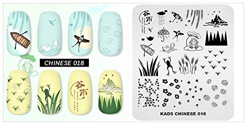 KADS Stamping Plates for Nail Art Kite Frog Spring Template Image Plate Stencil Nails Tool (CN018) CN018 - BeesActive Australia