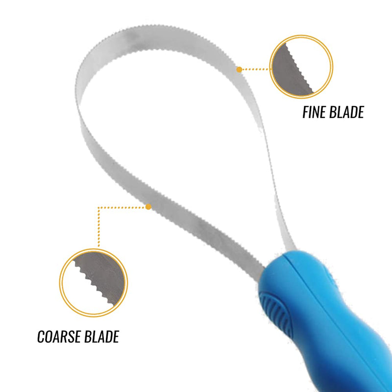 MeowWow Double-Sided Shedding Blade for All Dog Coat Types Dogs Shedding Brush with Stainless Steel Blade - BeesActive Australia