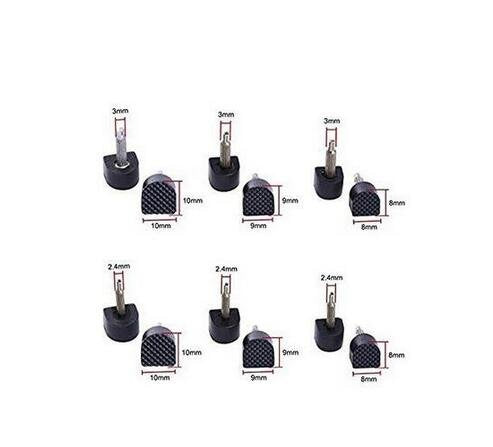 [AUSTRALIA] - 6 Pairs Black Durable U-shape Heel Tips Replacement High Heel Caps Protectors Shoe Repair Tip Taps Shoes Dowels Lifts Replacement for Women Non-slip (10mm, Thin Pins-2.4mm) 10mm 