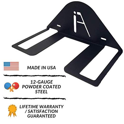 [AUSTRALIA] - IRON AMERICAN Elite Ping Pong & Table Tennis Storage Rack, Holds 6 Balls and Paddles, Heavy Duty Steel Wall Mount Hanger Display Shelf, Hardware Included 