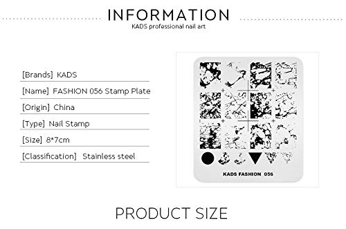 KADS Nail Art Stamping plate Nail Template Nail Art Design Tool Nail DIY Design Image Plate (FA056) FA056 - BeesActive Australia