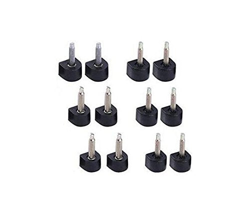 [AUSTRALIA] - 6 Pairs Black Durable U-shape Heel Tips Replacement High Heel Caps Protectors Shoe Repair Tip Taps Shoes Dowels Lifts Replacement for Women Non-slip (10mm, Thin Pins-2.4mm) 10mm 