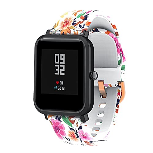 3-Pack Bands Compatible with Dirrelo GT01 Smart Watch Band, Quick Release Soft Silicone Pattern Printed Straps Replacement for Dirrelo GT01 Smartwatch Women&Men(3 Colors A) StarrySky&Flower&Peacock - BeesActive Australia