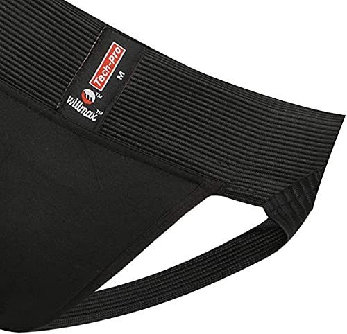 WMX KD Willmax Jockstrap Gym Cotton Supporter with Cup Pocket Multi Sport Black Small - BeesActive Australia