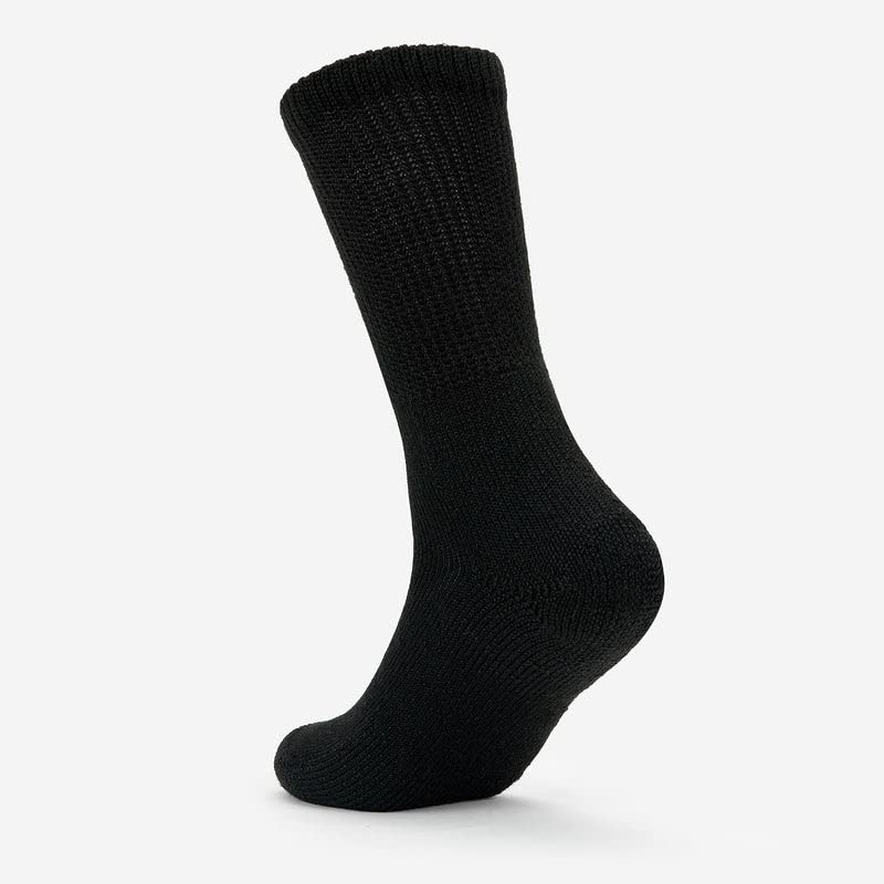 thorlos Wx Max Cushion Walking Crew Socks Medium Black - BeesActive Australia