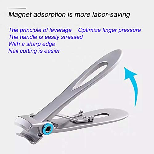 Large Nail Clippers Wide Opening,Heavy Duty Toenail Clippers for Thick Nails for Men, Seniors, Adults (Silver-2pack) Silver-2pack - BeesActive Australia