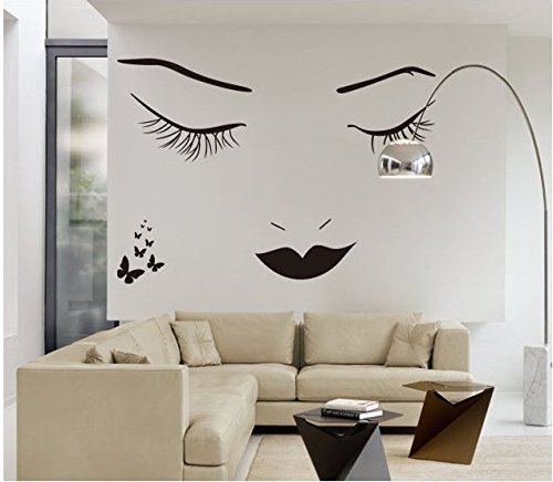 Aigemi Eyelashes Wall Stickers DIY Wall Quote Sticker Decal Home Decor Vinyl Art Mural - BeesActive Australia