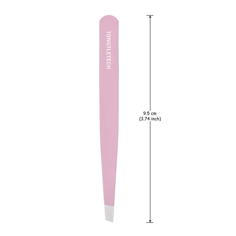 Slant Tweezers – Precision Slant-Tip Pink Eyebrow Tweezer Stainless Steel Facial Hair Plucking for Men and Women - BeesActive Australia