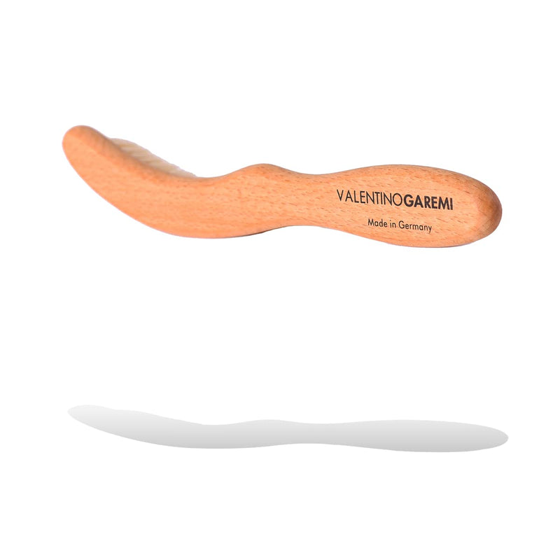 Valentino Garemi Traditional Hat Cleaning Brush | Remove Dust, Dry Stains, Rain Spots, Sweat Marks, Pet or Human Hair | Genuine Boar Hair Made in Germany (White Bristles) White Bristles - BeesActive Australia