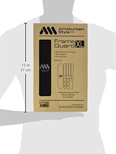 All Mountain Style AMS High Impact Frame Guard Extra Solid Protects your bike from scratches and dings Black/Silver - BeesActive Australia