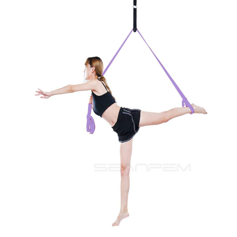 [AUSTRALIA] - Leg Stretch Band - to Improve Leg Stretching - Easy Install on Door - Perfect Home Equipment for Ballet, Dance and Gymnastic Exercise Flexibility Stretching Strap Foot Stretcher Bands light purple 