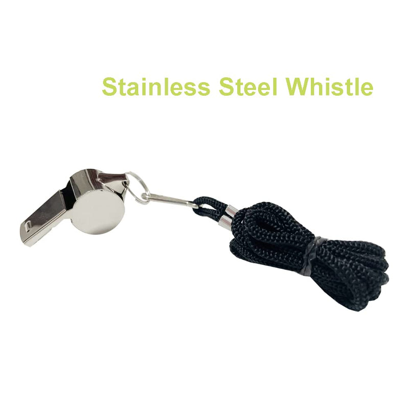 CORECISE Soccer Referee Flag Set,Match Football Linesman Flags,Red Yellow Cards with Notebook and Pencil,Coach Referee Stainless Steel Whistles with Lanyard for Sports, Soccer, Football, Basketball(Style 2) Style 2 - BeesActive Australia
