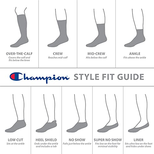 Champion mens Men's Crew Compression Sport Socks 6-12 White - BeesActive Australia