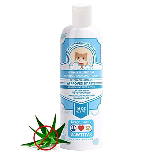Pawtitas Dog Shampoo and Conditioner Aromatherapy Pet Care Plant Based Made with Certified Organic Natural Herbs, Essential Oil, Colloidal Oatmeal, Puppy Shampoo Deodorant Pet Odor Eliminator 16 Oz Fragance Free - BeesActive Australia