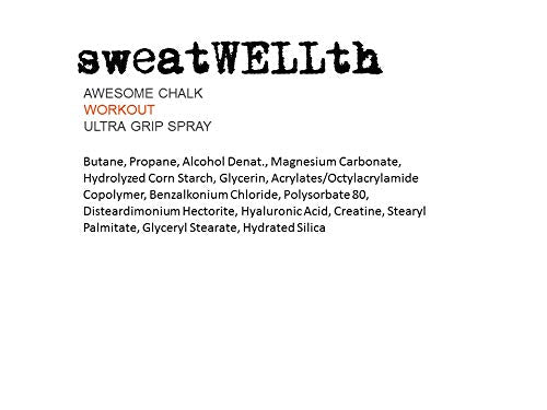 sweatWELLth Awesome Chalk Workout Ultra Grip Chalk Spray Perfect for Weightlifting, Rock Climbing and More 3.1 oz - BeesActive Australia