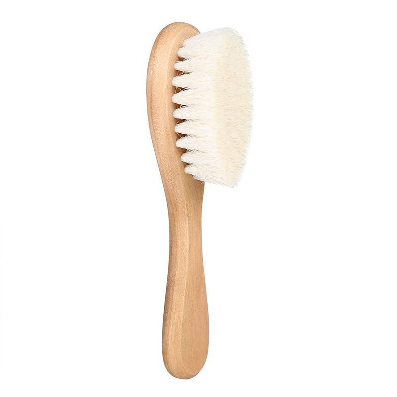 Baby Hair Brush with Wooden Handle Goat Bristles Infant Head Massage Grooming Comb - BeesActive Australia