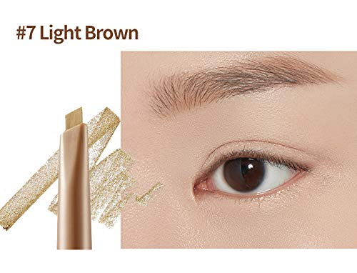 Etude House Drawing Eye Brow #7 Light Brown | Long Lasting Eyebrow Pencil for Soft Textured Natural Daily Look Eyebrow Makeup - BeesActive Australia