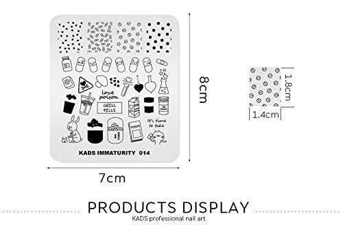 KADS Stamping Plates Manicure Template Nail Art Image Stamp Cute Rabbit Nail Design Tools (IM014) IM014 - BeesActive Australia