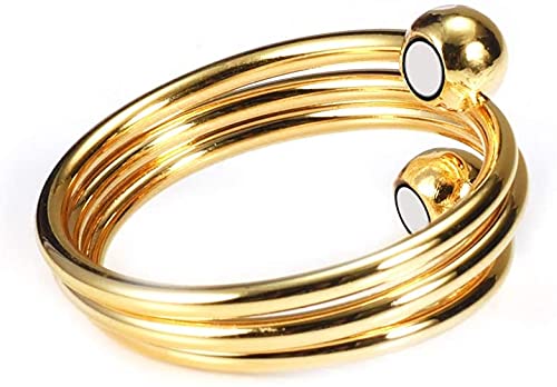 Spiral Design Gold Plated Magnetic Copper Rings for Ladies, Nice &Trendy, Adjustable Size, Gift for Ladies - BeesActive Australia