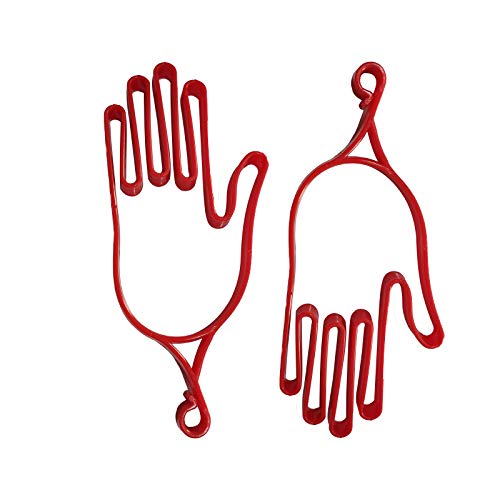 QHALEN 1 Pair Golf Gloves Stretcher Holder Keeper Hanger for Gloves Maintenance Accessory Equipment Red - BeesActive Australia
