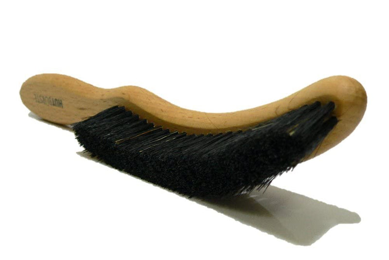 Valentino Garemi Traditional Hat Cleaning Brush | Remove Dust, Dry Stains, Rain Spots, Sweat Marks, Pet or Human Hair | Genuine Boar Hair Made in Germany (Black Bristles) Black Bristles - BeesActive Australia