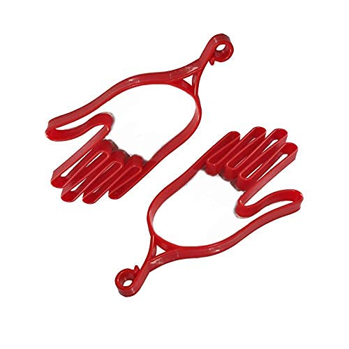 QHALEN 1 Pair Golf Gloves Stretcher Holder Keeper Hanger for Gloves Maintenance Accessory Equipment Red - BeesActive Australia