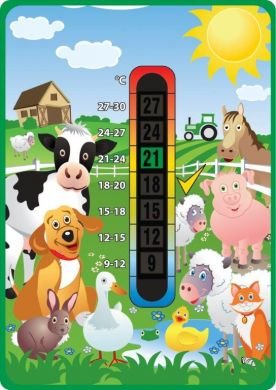 Pack of 'Happy Family' Farm Yard Animals Nursery and Room Thermometer, Duck Bath Thermometer and Forehead Thermometer Fever Pack for Baby/Child - BeesActive Australia