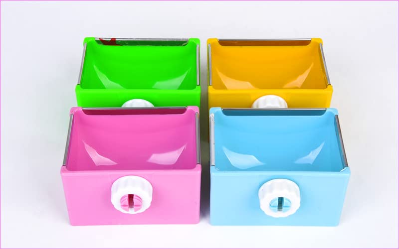 Small Animal Automatic Feeder Food Bowl Water Basin Color Durable Cage Accessories Suitable for Small Birds Parrot Parakeet Chinchilla Squirrel Hamster Guinea Pig Rabbit Green - BeesActive Australia