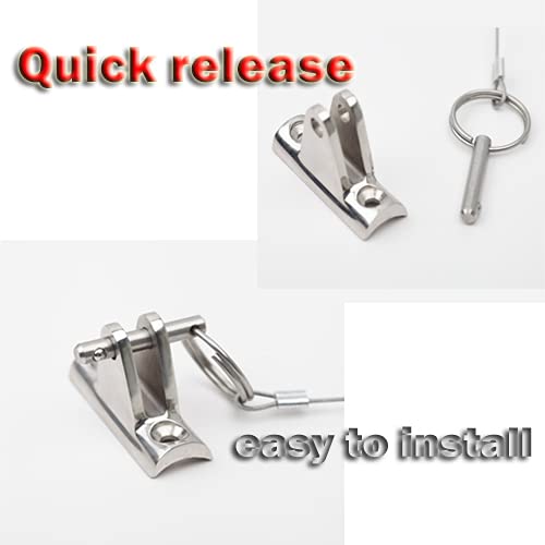 Boat Bimini Pin 4PCS Quick Release Pin 1/4" Diameter w/Lanyard Prevents Loss, Full 316 Stainless Steel, Boat Tops and Support Poles Sailboat Accessories, Bimini Top Pin - BeesActive Australia