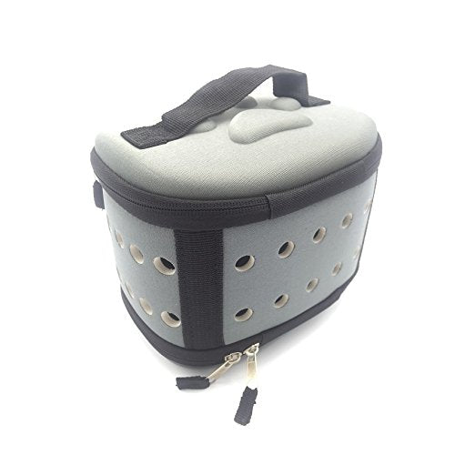 Portable Mini Poodle Carrier Hamster Cage - Travel Carry Bag Soft-Sided Kennel for Tiny Pet Small Animal Hedgehog Mouse Rat Sugar Glider Squirrel Chinchilla Rabbit Ferrest Gray - BeesActive Australia