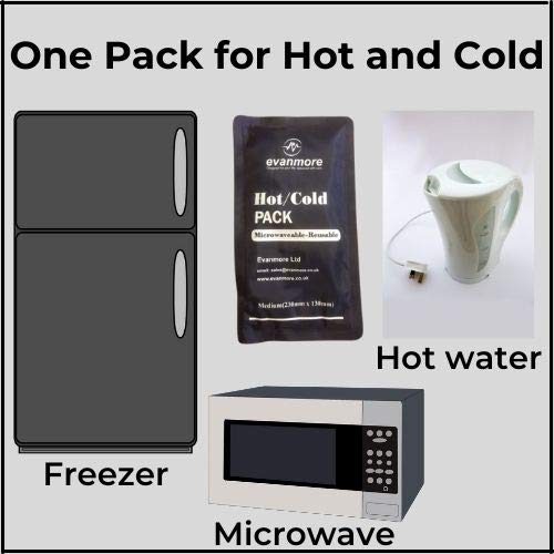 2 x Evanmore Reusable Hot Cold Gel Pack Packs Large, Luxury - Easy to use - Flexible - Long Lasting - Knee, Shoulder wrap - 13 x 23cm - BeesActive Australia