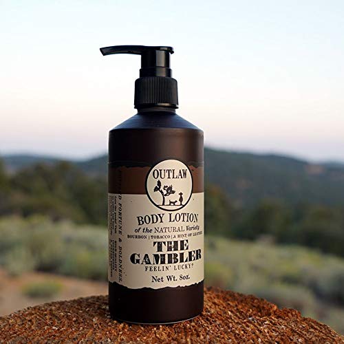 Outlaw The Gambler Bourbon-Inspired Natural Lotion - The Luckiest Scent Around - Whiskey, Old-Fashioned Tobacco, and a Hint of Leather - Men’s or Women’s Lotion - 8 fl. oz. - BeesActive Australia