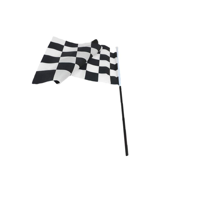 Two (2) Checkered Black & White Cloth Racing Flags - BeesActive Australia