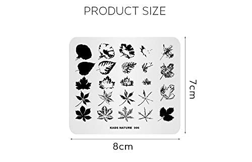 KADS Templates for Nails Leaf Nature Fall Stamping Plates Image Plates for Manicure DIY Nail Art (NA006) NA006 - BeesActive Australia