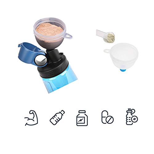 REOOHOUSE Portable Powder Supplement Tablet Container Funnel Protein BCAA Creatine Capsule Subdivision Funnel 2 Pack (2) - BeesActive Australia