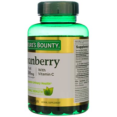 Nature's Bounty Cranberry Fruit 4200mg/Plus Vitamin C 250 Softgels (Pack of 2) 250 Count (Pack of 2) - BeesActive Australia