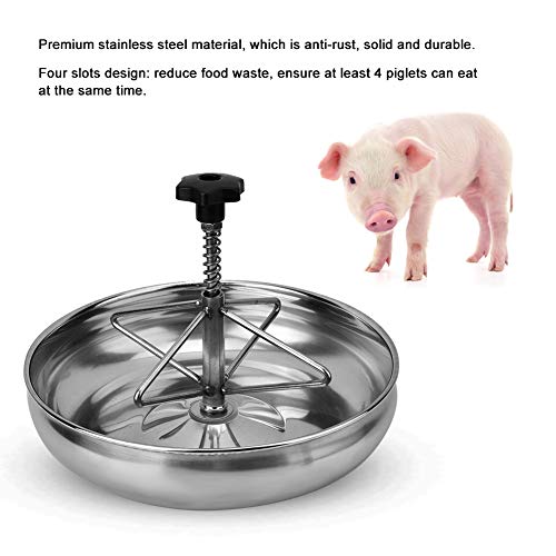 Piglet Feeding Trough, Stainless Steel Pig Food Feeder Sow Milk Trough Durable Pig Food Tray Piglet for Household Farm Piglet Cattle - BeesActive Australia