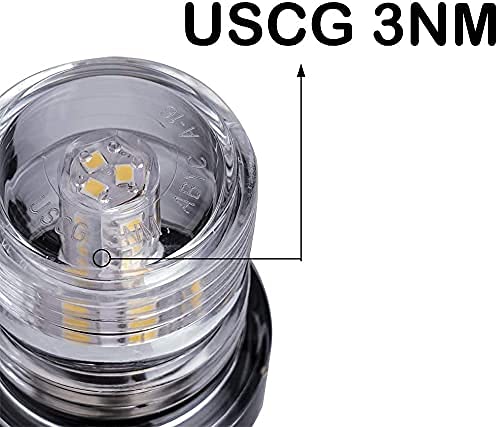 YOUNG MARINE 3 Nautical Mile Navigation Anchor Lights All Round 360° White LED 12-24V 9" - BeesActive Australia