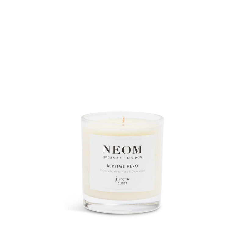 NEOM- Bedtime Hero Scented Candle, 1 Wick | Essential Oil Aromatherapy Candle | Ylang Ylang & Chamomile | Scent to Sleep - BeesActive Australia