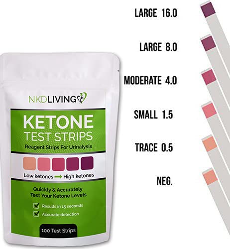 NKD Living Ketone Test Strips (100 Strips) - Accurate Detection of Ketones in Urine - BeesActive Australia