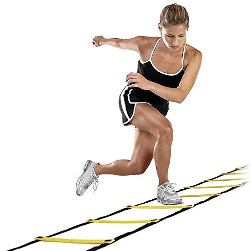 [AUSTRALIA] - Agility Ladder Speed Training Equipment/Speed Ladders for Football, Soccer & Other Sports - 20 Feet Length 12 Adjustable Rungs 
