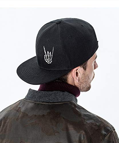 Snapback Hats for Men Baseball Cap Adjustable Flat Bill Trucker Dad Gift,Husband,Boy Friend,Brother,Uncle,Grandfather,Grandpa Black - BeesActive Australia