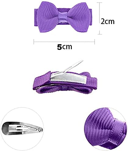 Baby girls snap hair clips, tiny bow, non-slip hair clips for toddlers, fine hair mini bow (20pcs) 20pcs - BeesActive Australia