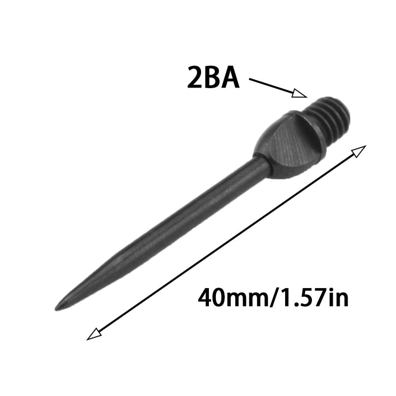 DGHAOP Steel Dart Tips 12pcs Flat Head Replaceable Dart Steel Tip 2BA Thread Darts Needle Accessories for Soft Tip Become Metal Needle Tips Darts 4 Types - BeesActive Australia
