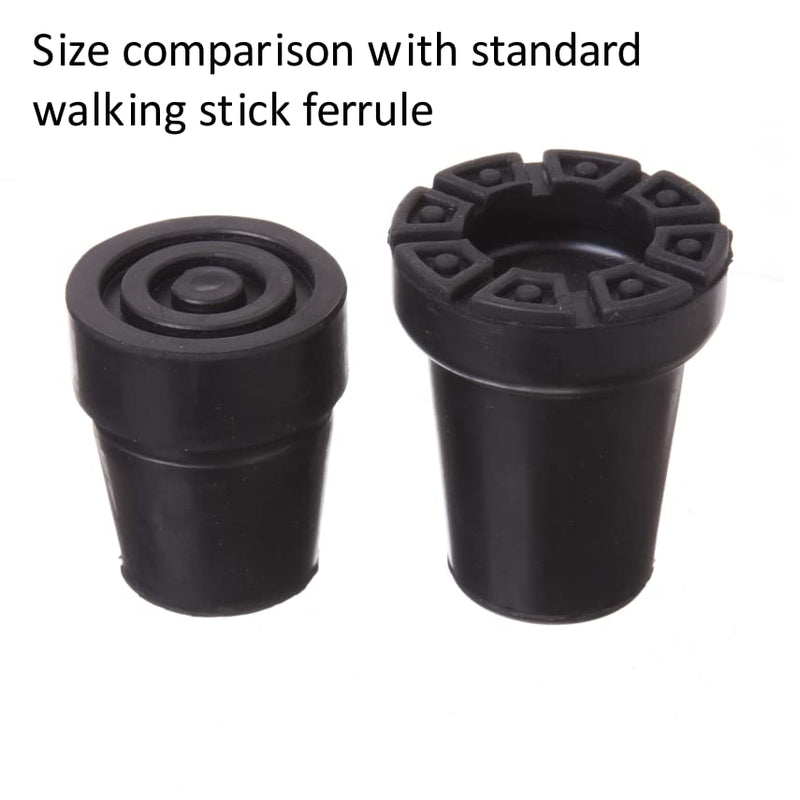 Pack of Four Shock Absorbing 19mm Rubber Ferrules for Walking Sticks by Lifeswonderful® - BeesActive Australia