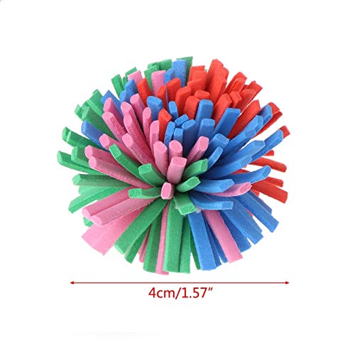 Stock Show 10PCS 1.6" Funny Colorful EVA Flower Ball Foam Cat Toy Ball Cat Kitten Catch/Chase/Play Ball, Random Color - BeesActive Australia
